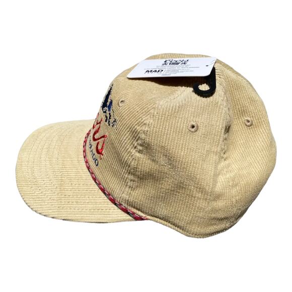Coors Rocky Mountains Logo Beer Colorado Beige Corduroy Snapback Rope Cap Hat - Picture 11 of 14